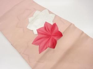 絽紅葉模様織出し名古屋帯